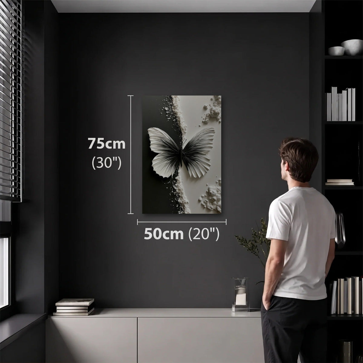 Luxury Art 50x75 cm acrylic wall art in a dark modern room