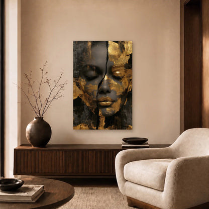 Luxury Art acrylic wall art in a beige living room