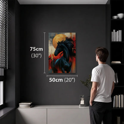 Wild Art 50x75 cm acrylic wall art in a dark modern room