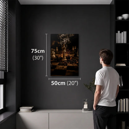 Luxury Art 50x75 cm acrylic wall art in a dark modern room