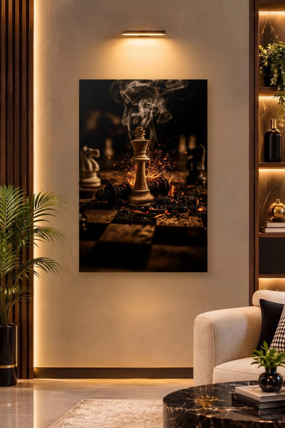 Luxury Art acrylic wall art on a warm-lit luxury wall