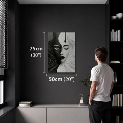 Expressions Art 50x75 cm acrylic wall art in a dark modern room