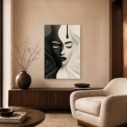 Expressions Art acrylic wall art in a beige living room