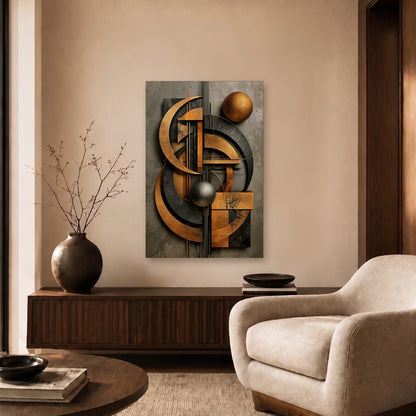 Expressions Art acrylic wall art in a beige living room