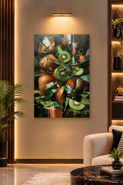 Luxury Art acrylic wall art on a warm-lit luxury wall