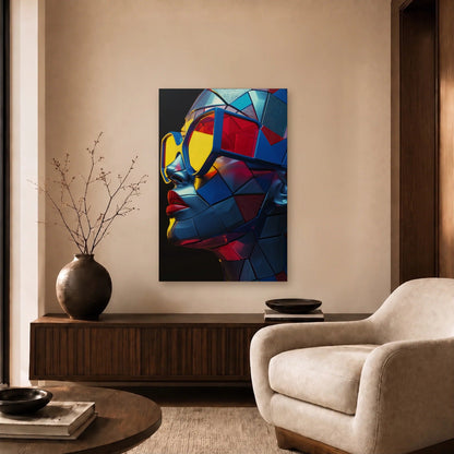 Expressions Art acrylic wall art in a beige living room
