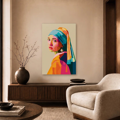 Luxury Art acrylic wall art in a beige living room