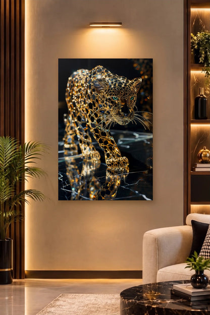 Luxury Art acrylic wall art on a warm-lit luxury wall