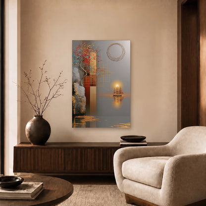 Luxury Art acrylic wall art in a beige living room
