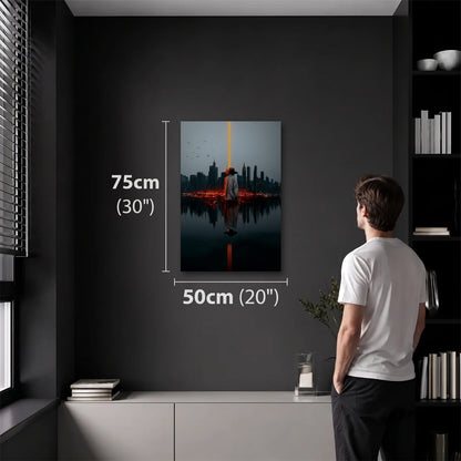 Luxury Art 50x75 cm acrylic wall art in a dark modern room