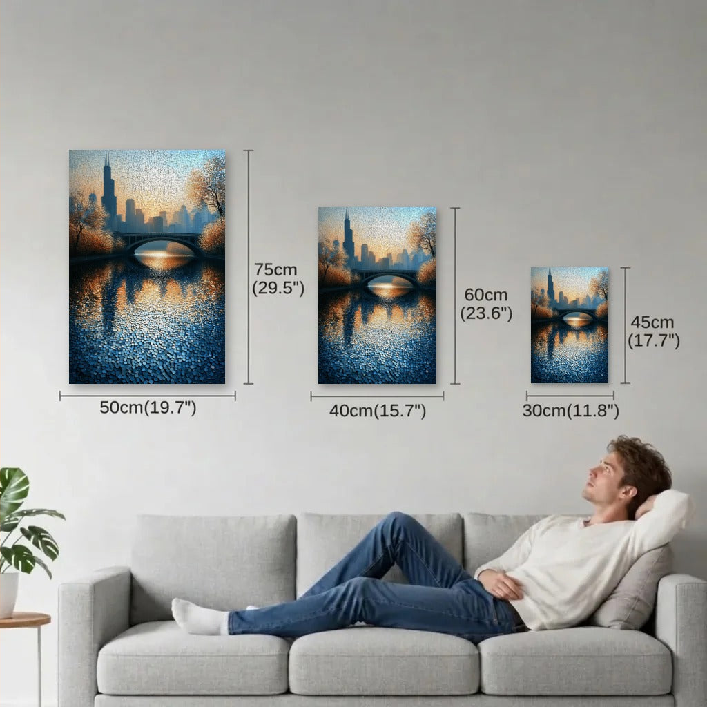 Abstract Art size guide 30x45, 40x60, 50x75 cm