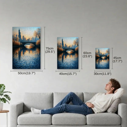 Abstract Art size guide 30x45, 40x60, 50x75 cm