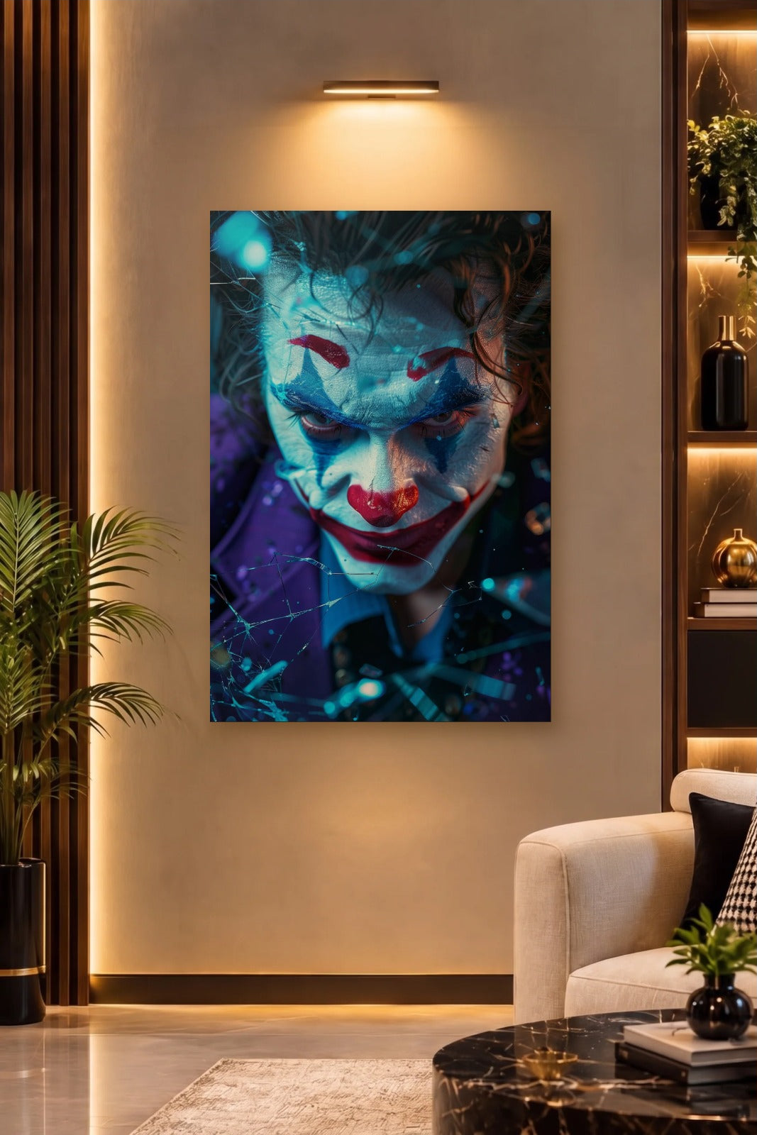 Cinematic Art acrylic wall art on a warm-lit luxury wall