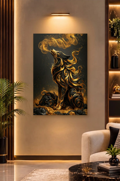 Wild Art acrylic wall art on a warm-lit luxury wall