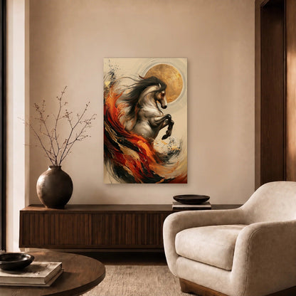 Wild Art acrylic wall art in a beige living room