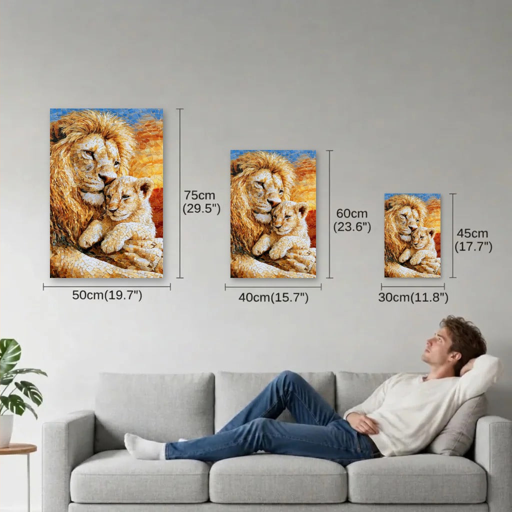 Wild Art size guide 30x45, 40x60, 50x75 cm