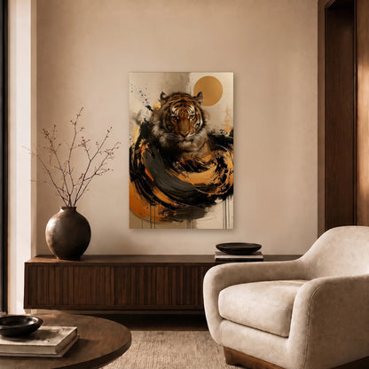Wild Art acrylic wall art in a beige living room