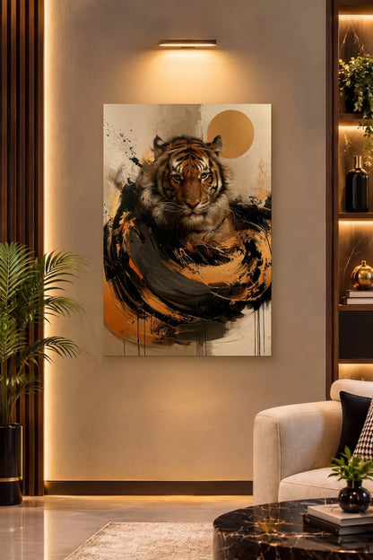 Wild Art acrylic wall art on a warm-lit luxury wall