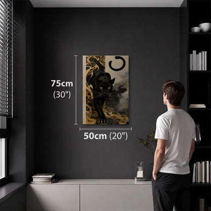 Wild Art 50x75 cm acrylic wall art in a dark modern room