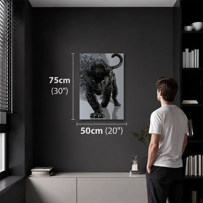 Wild Art 50x75 cm acrylic wall art in a dark modern room