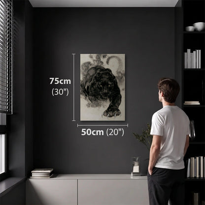 Wild Art 50x75 cm acrylic wall art in a dark modern room