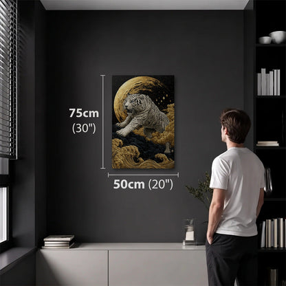 Wild Art 50x75 cm acrylic wall art in a dark modern room