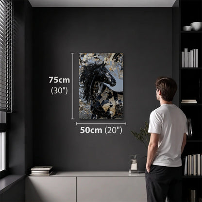 Wild Art 50x75 cm acrylic wall art in a dark modern room