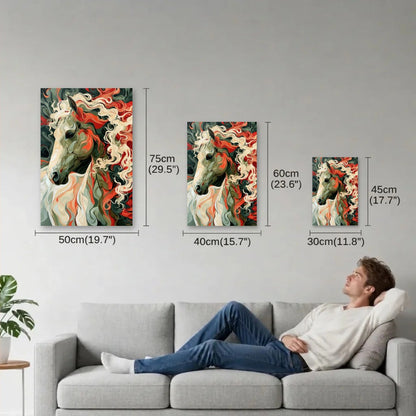 Wild Art size guide 30x45, 40x60, 50x75 cm