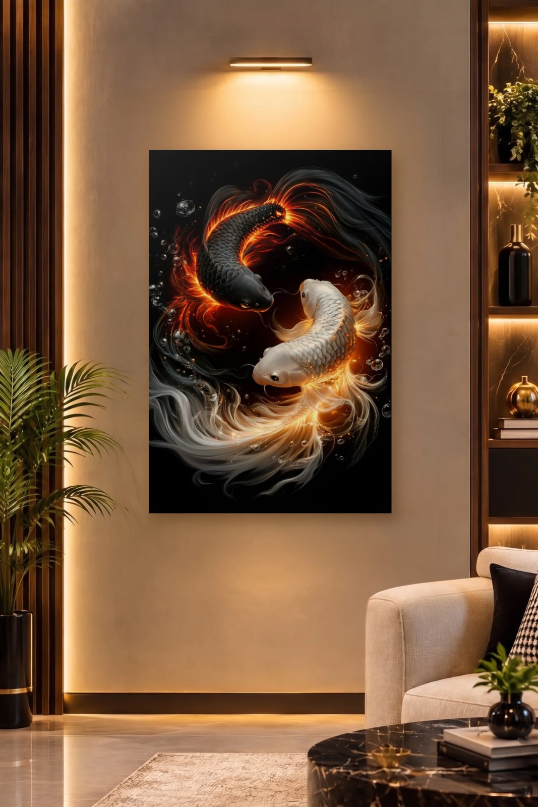 Wild Art acrylic wall art on a warm-lit luxury wall