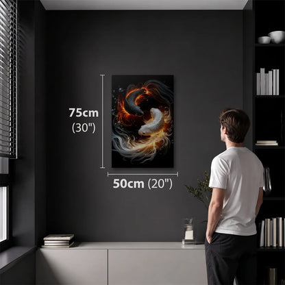 Wild Art 50x75 cm acrylic wall art in a dark modern room