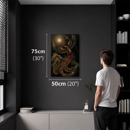 Wild Art 50x75 cm acrylic wall art in a dark modern room