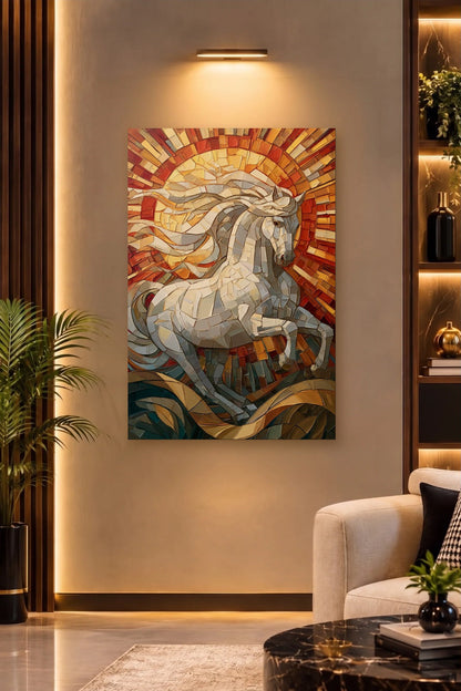 Wild Art acrylic wall art on a warm-lit luxury wall