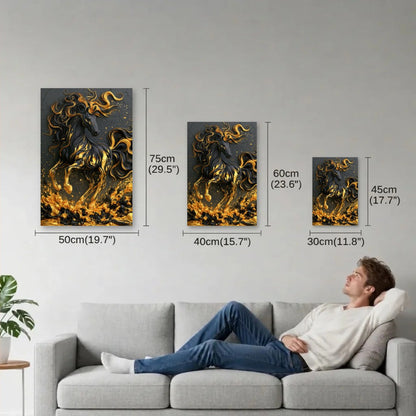 Wild Art size guide 30x45, 40x60, 50x75 cm