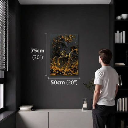 Wild Art 50x75 cm acrylic wall art in a dark modern room