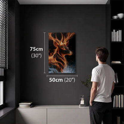 Wild Art 50x75 cm acrylic wall art in a dark modern room