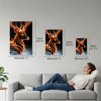 Wild Art size guide 30x45, 40x60, 50x75 cm