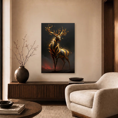 Wild Art acrylic wall art in a beige living room