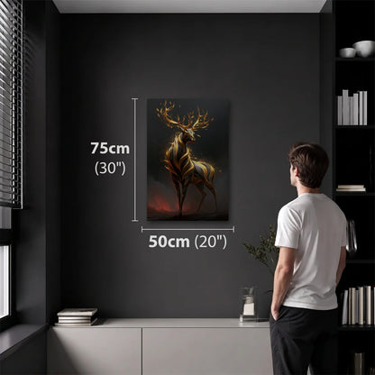 Wild Art 50x75 cm acrylic wall art in a dark modern room