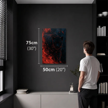 Wild Art 50x75 cm acrylic wall art in a dark modern room