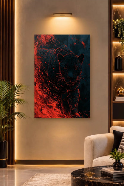 Wild Art acrylic wall art on a warm-lit luxury wall