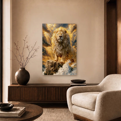 Wild Art acrylic wall art in a beige living room