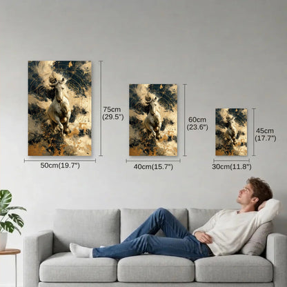Wild Art size guide 30x45, 40x60, 50x75 cm