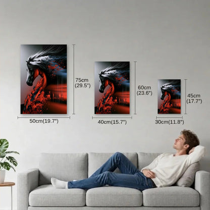 Wild Art size guide 30x45, 40x60, 50x75 cm