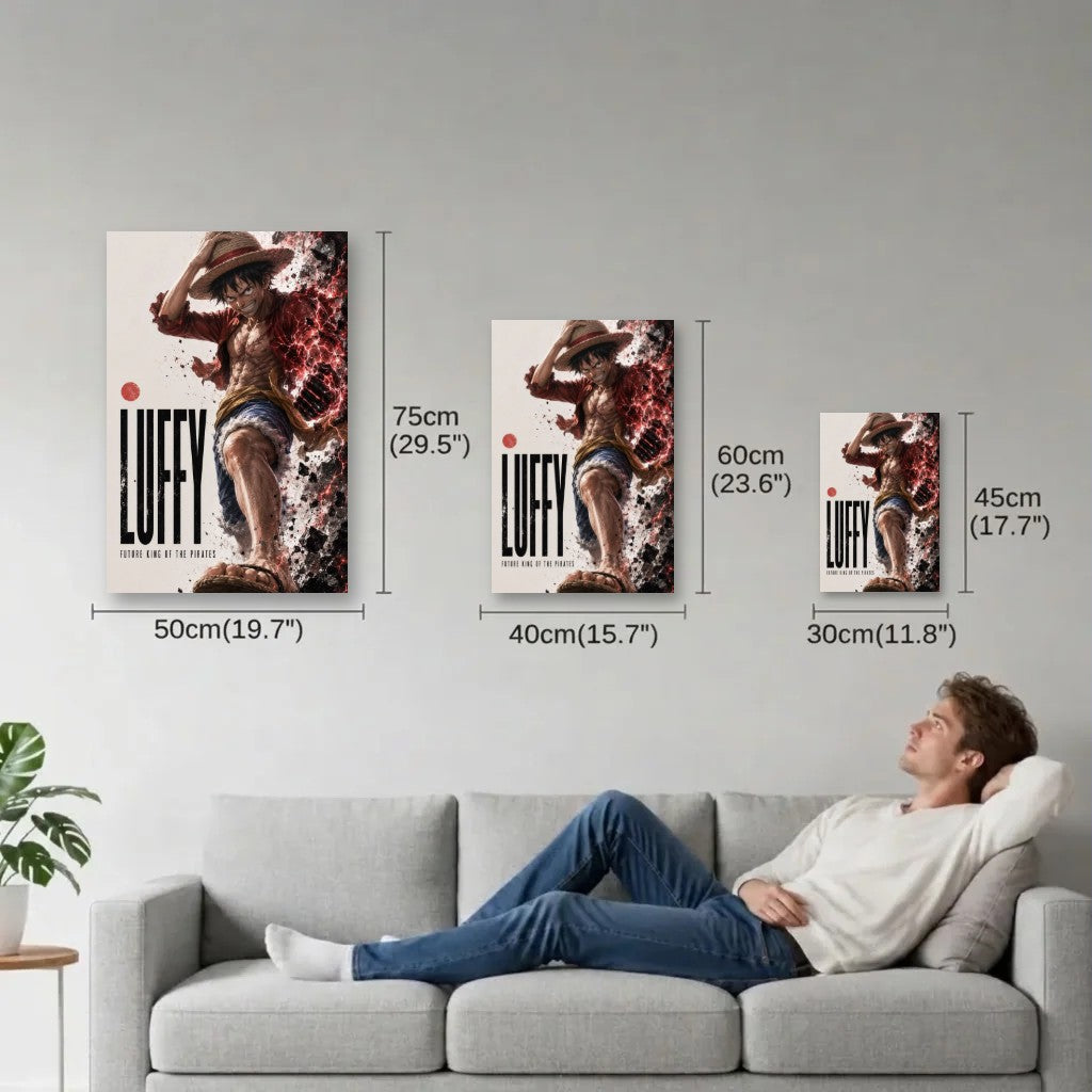 Anime Art size guide 30x45, 40x60, 50x75 cm
