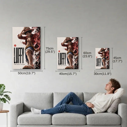 Anime Art size guide 30x45, 40x60, 50x75 cm