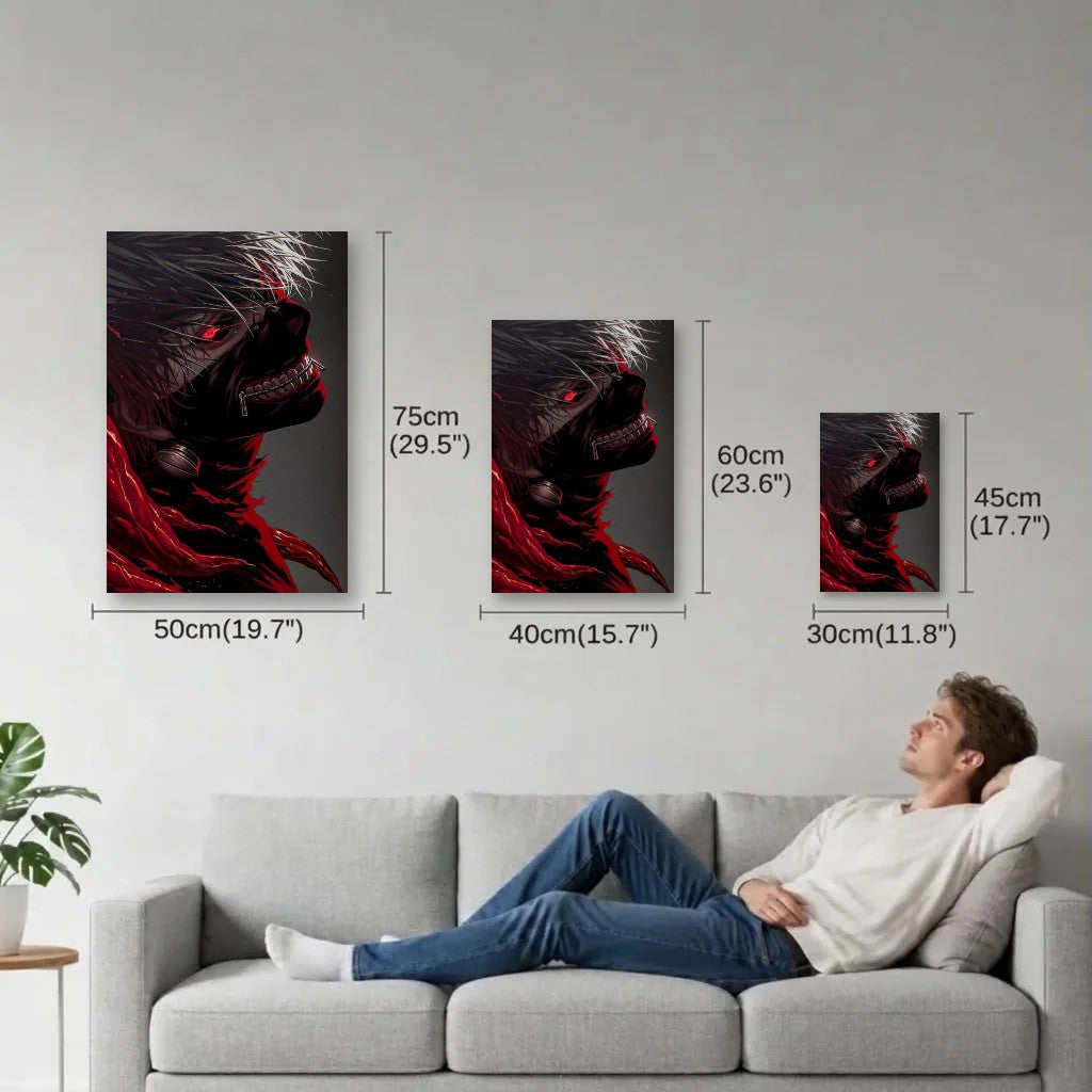 Anime Art size guide 30x45, 40x60, 50x75 cm