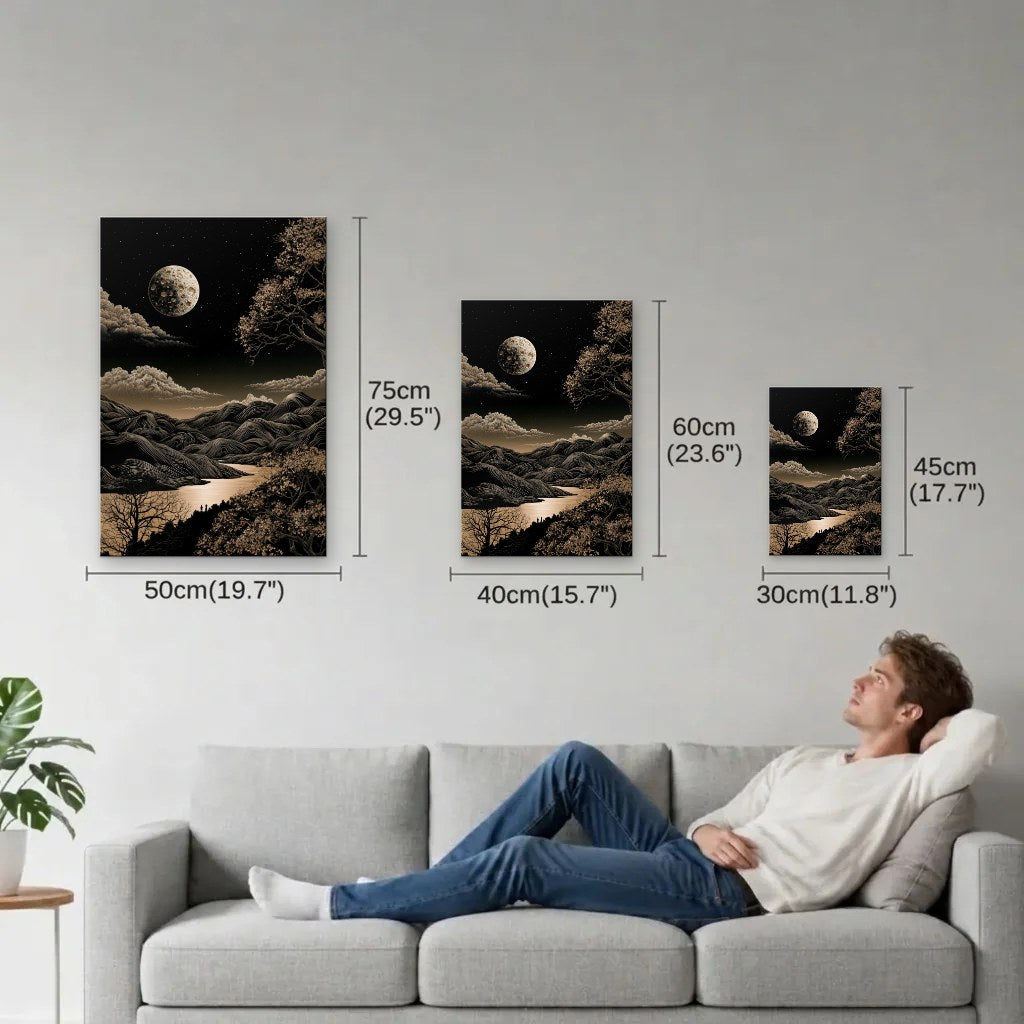 Nature Art size guide 30x45, 40x60, 50x75 cm