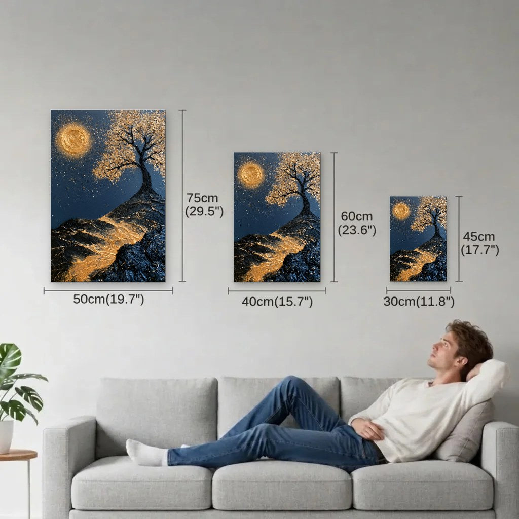 Nature Art size guide 30x45, 40x60, 50x75 cm