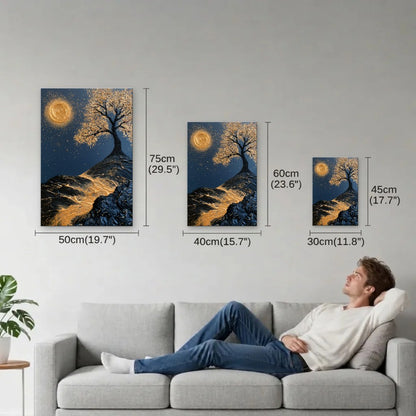Nature Art size guide 30x45, 40x60, 50x75 cm