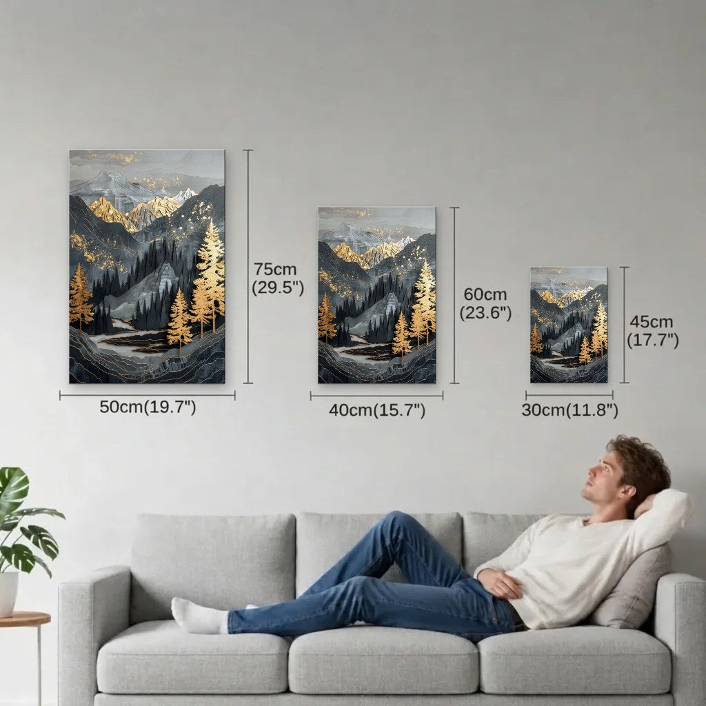 Nature Art size guide 30x45, 40x60, 50x75 cm